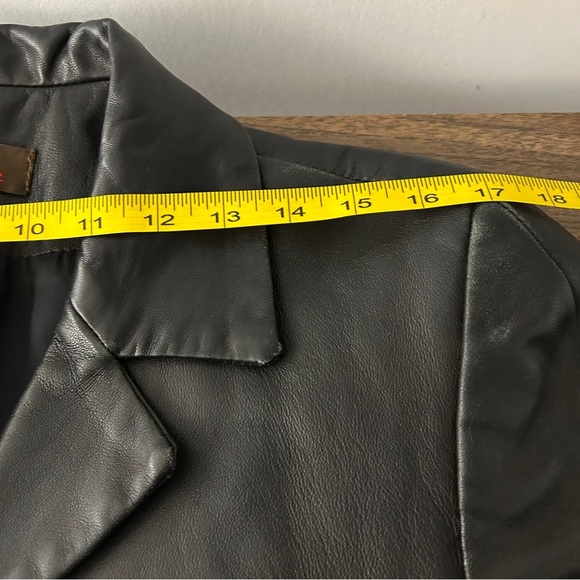 ❤️ Danier Women's Dark Leather Coat M - Picture 10 of 13